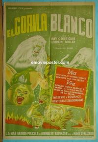 #5538 WHITE GORILLA Argentinean movie poster '45