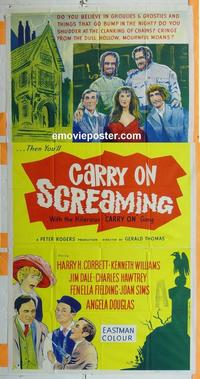 #5103 CARRY ON SCREAMING Australian three-sheet movie poster '66 English!