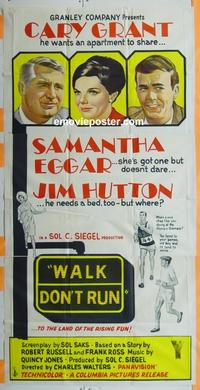 #5110 WALK DON'T RUN Australian three-sheet movie poster '66 Cary Grant