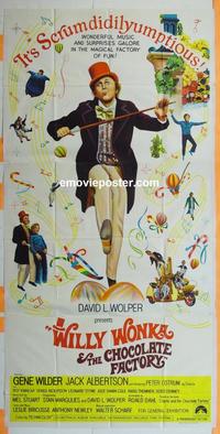 #5111 WILLY WONKA & THE CHOCOLATE FACTORY Australian three-sheet movie poster