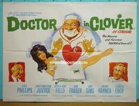 #5038 DOCTOR IN CLOVER British quad movie poster '66 sex!