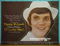 #5061 O LUCKY MAN British quad movie poster '73 McDowell