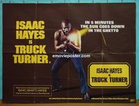#5089 TRUCK TURNER British quad movie poster '74 AIP, Hayes