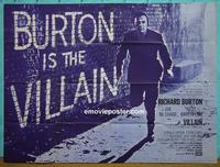 #5091 VILLAIN British quad movie poster '71 Richard Burton