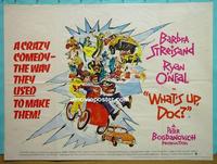 #5094 WHAT'S UP DOC British quad movie poster '72 Streisand