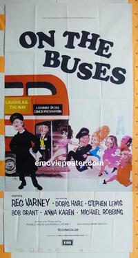 #5099 MUTINY ON THE BUSES English three-sheet movie poster '72