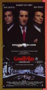 #6402 GOODFELLAS Aust daybill movie poster '90 De Niro