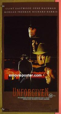 #6419 UNFORGIVEN Aust daybill movie poster '92 Eastwood