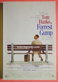 #6433 FORREST GUMP Aust one-sheet movie poster '94 Tom Hanks