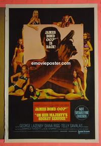 #6447 ON HER MAJESTY'S SECRET SERVICE Aust one-sheet movie poster