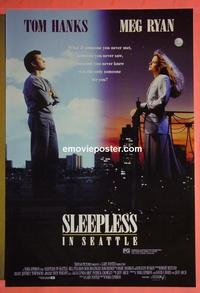 #6451 SLEEPLESS IN SEATTLE Aust one-sheet movie poster '93 Hanks, Ryan