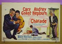 #6478 CHARADE Belgian movie poster '63 Cary Grant, Hepburn