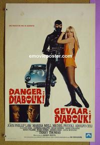 #6481 DANGER DIABOLIK Belgian movie poster '68 Mario Bava