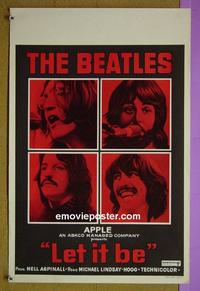 #6498 LET IT BE Belgian movie poster '70 The Beatles!
