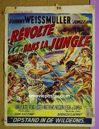 #6522 SAVAGE MUTINY Belgian movie poster '53 Weissmuller