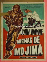 #6072 SANDS OF IWO JIMA Cuban movie poster '50 John Wayne