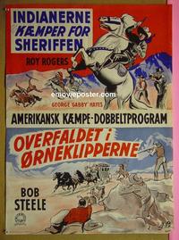 #6085 ROY ROGERS/BOB STEELE Danish movie poster '50 western