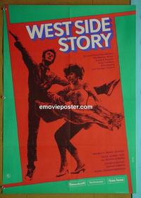 #6259 WEST SIDE STORY East German movie poster '62 Wood