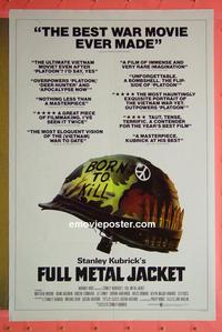 #6119 FULL METAL JACKET English one-sheet movie poster '87 Kubrick