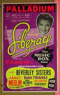 #6115 MUSIC BOX SHOW small English movie poster '60 Liberace