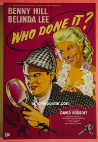 #6126 WHO DONE IT ('56) English one-sheet movie poster '56 Benny Hill