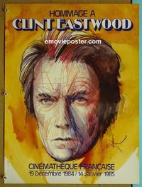 #6090 CLINT EASTWOOD French movie poster '70s portrait!