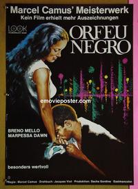 #6272 BLACK ORPHEUS German movie poster '60 Marcel Camus