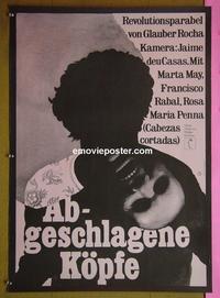 #6287 CUTTING HEADS German movie poster '70 Portuguese