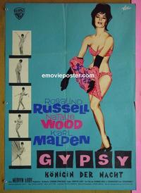 #6297 GYPSY German movie poster 62 Russell, Natalie Wood