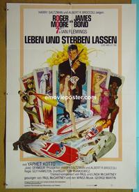 #6309 LIVE & LET DIE German movie poster R80s Moore as Bond