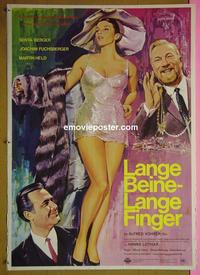 #6310 LONG LEGS LONG FINGERS German movie poster '66 Berger