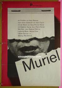 #6318 MURIEL OR THE TIME OF RETURN German movie poster '63