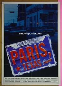 #6327 PARIS TEXAS German movie poster '84 Wim Wenders,Berry