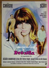 #6329 PETULIA German movie poster '68 Julie Christie, Scott