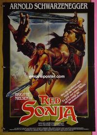 #6333 RED SONJA German movie poster '85 Schwarzenegger
