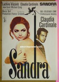 #6335 SANDRA German movie poster '66 Visconti, Cardinale