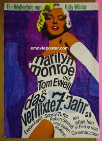 #6261 7 YEAR ITCH German movie poster R66 Marilyn Monroe