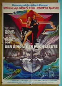 #6339 SPY WHO LOVED ME German movie poster '77 Moore, Bond