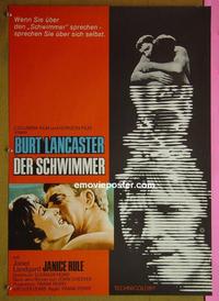 #6342 SWIMMER German movie poster '68 Burt Lancaster, Perry