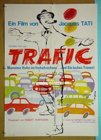 #6346 TRAFFIC German movie poster '73 Mr. Hulot!
