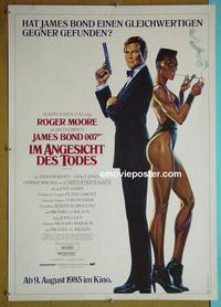 #6349 VIEW TO A KILL advance German movie poster '85 Moore