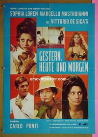 #6356 YESTERDAY, TODAY & TOMORROW German movie poster R70s