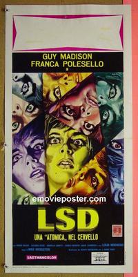 #6599 LSD Italian locandina movie poster '67 classic drug