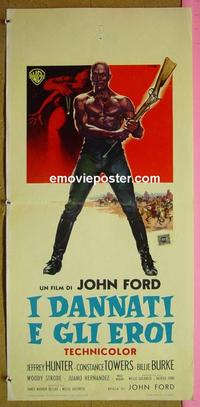 #6613 SERGEANT RUTLEDGE Italian locandina R63 John Ford, Ciriello art of Woody Strode w/gun!