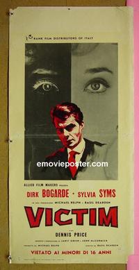 #6620 VICTIM Italian locandina movie poster '62 Dirk Bogarde