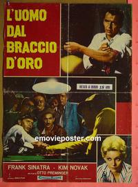 #6730 MAN WITH THE GOLDEN ARM Italian photobusta movie poster '55