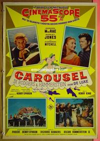 #6667 CAROUSEL Italian photobusta movie poster #2 '56 Jones