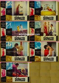 #6679 CONTEMPT Set of 7 Italian photobusta movie posters '63