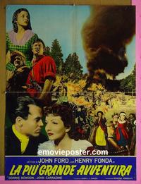 #6546 DRUMS ALONG THE MOHAWK Italian photobusta movie poster R64