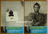 #6712 HARAKIRI set of 2 Italian photobusta movie posters '62